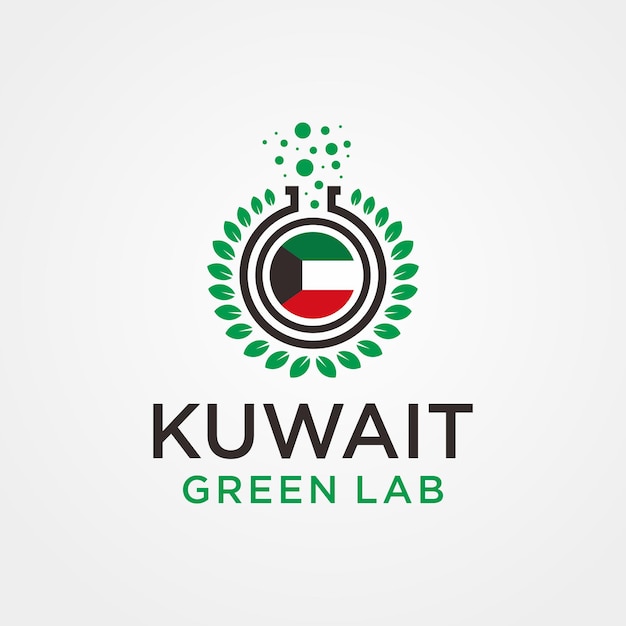 Kuwait green lab logo vector