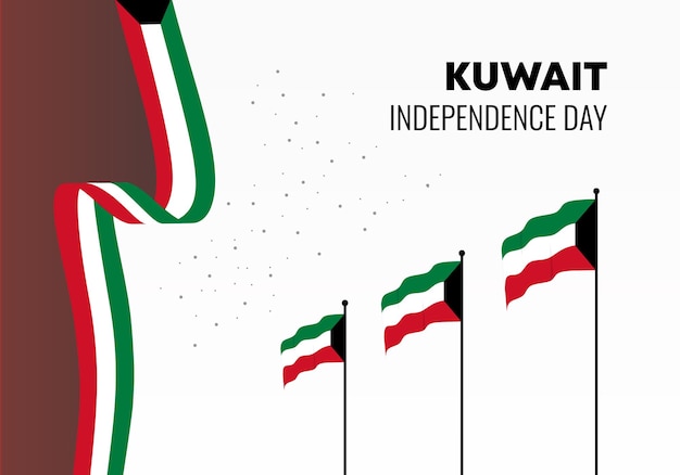 Kuwait independence day background banner poster for national celebration on February 25 th