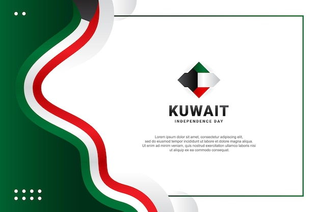 Kuwait Independence Day Background Elegant Design