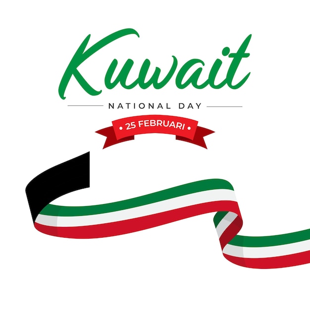 Vettore modello di progettazione della giornata nazionale del kuwait