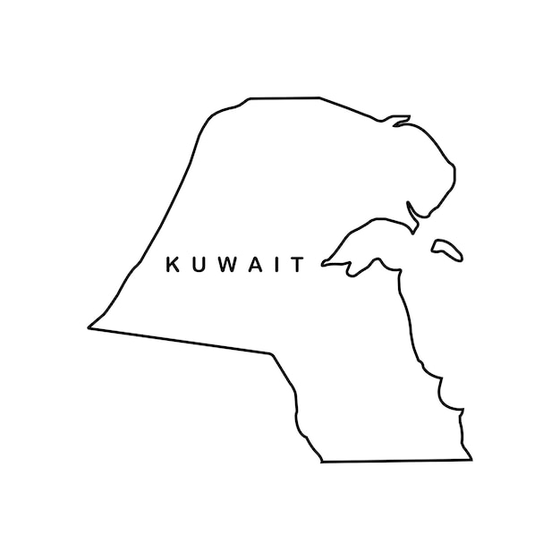 Kuweit kaart icoon vector illustratie symbool ontwerp