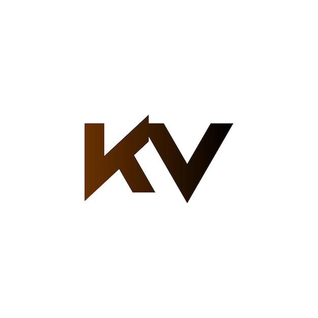 Vector kv letter logo design