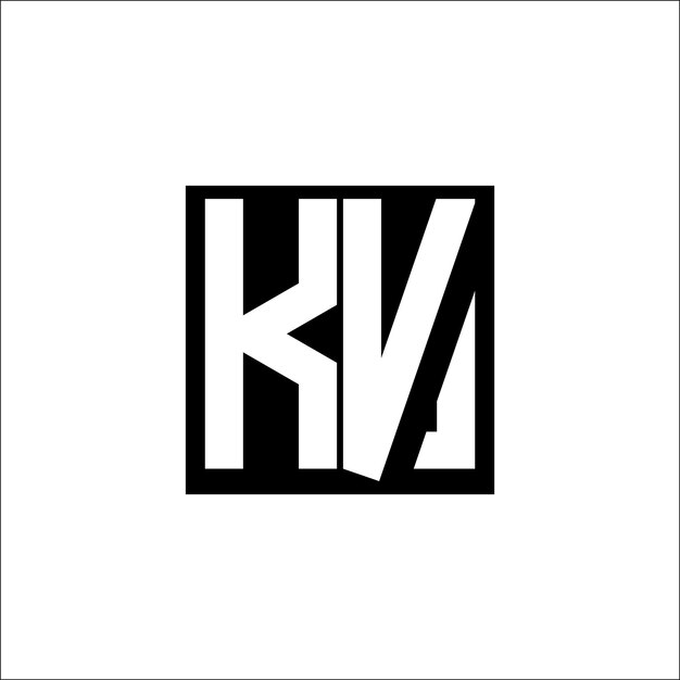 KV モダン・レター・コンビネーション・ロゴ ミニマリスト・デザイン