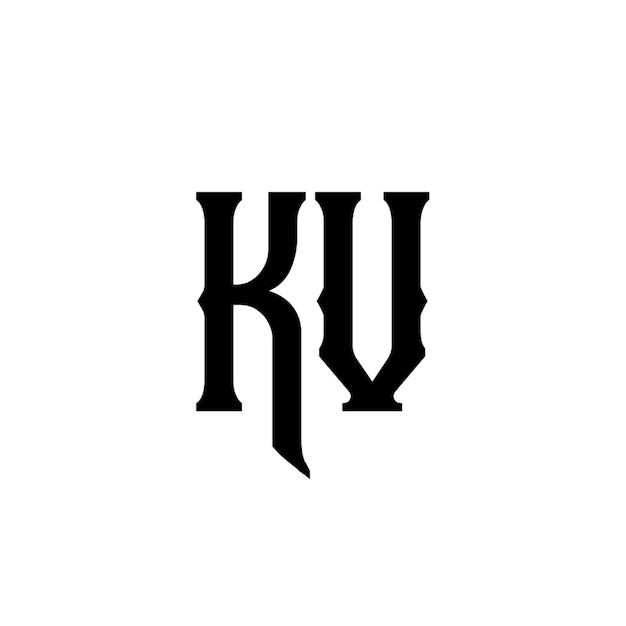 KV モノグラムロゴ デザイン文字 テキスト名 シンボル モノクロロゴタイプ アルファベット文字 シンプルロゴ