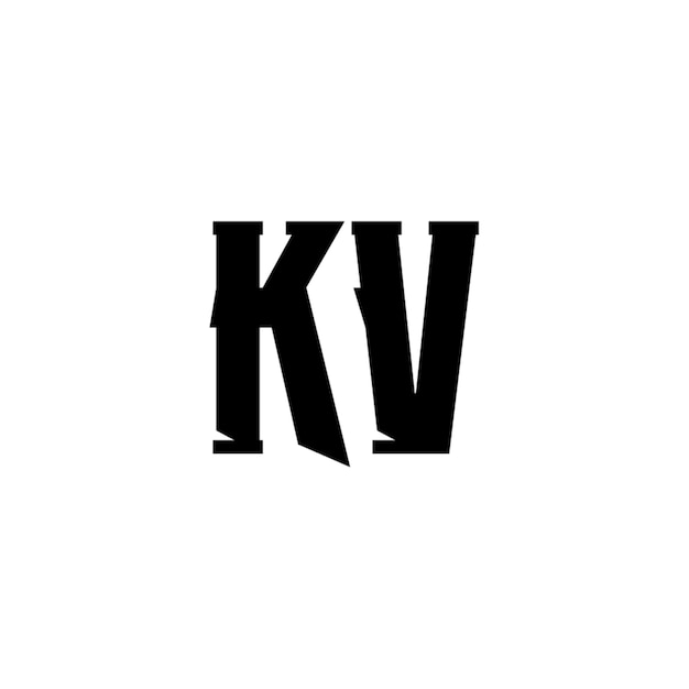 KV モノグラムロゴ デザイン文字 テキスト名 シンボル モノクロロゴタイプ アルファベット文字 シンプルロゴ