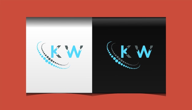 Vector kw initial modern logo design vector icon template