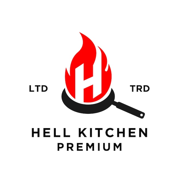 Kwade hel keuken restaurant logo pictogram ontwerp