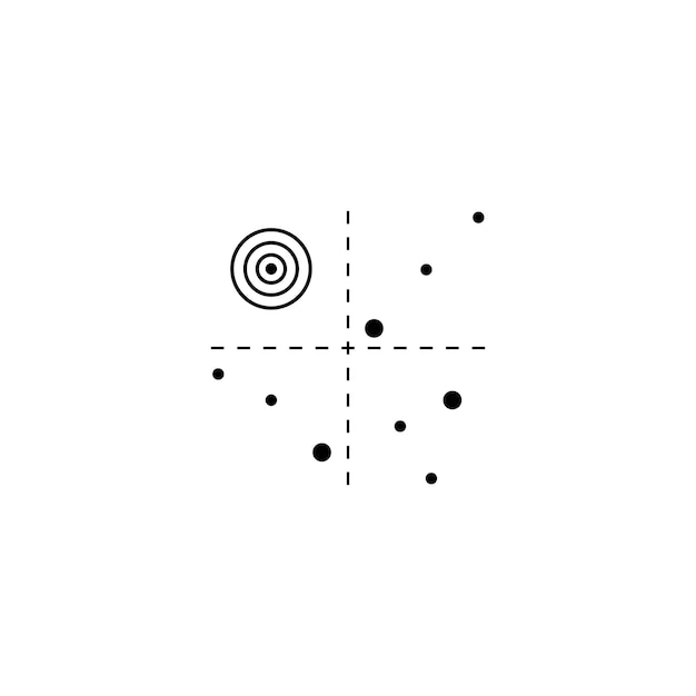 Vector kwadrant concept diagram logo afbeelding