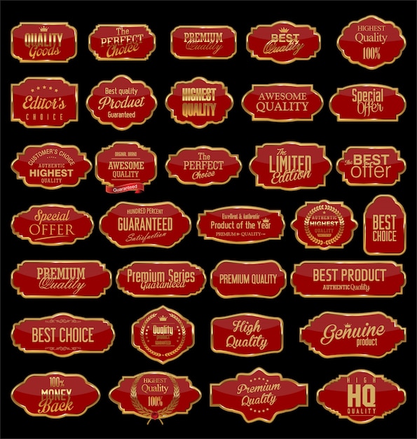 Kwaliteit retro vintage badges