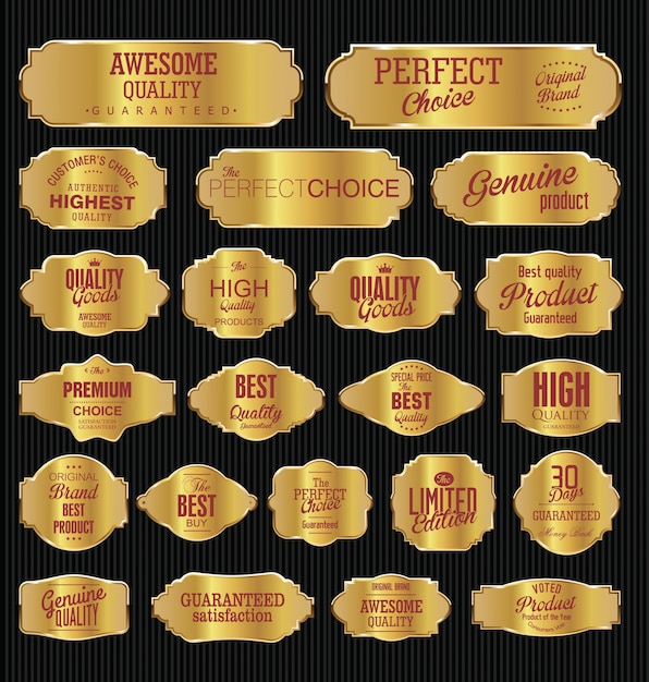 Vector kwaliteit retro vintage labels