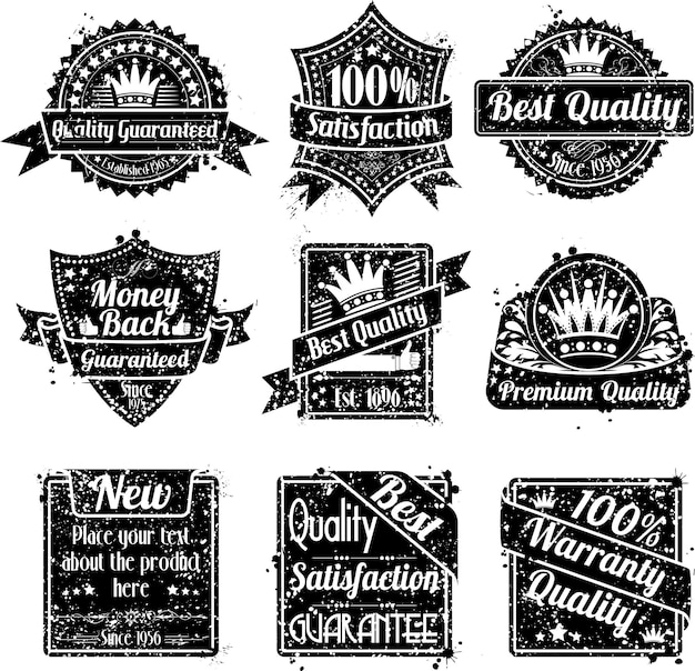 Kwaliteits- en garantie-etiketten