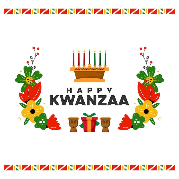 Vector kwanzaa banner element vector design