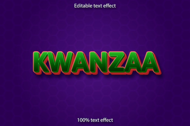 Kwanzaa editable text effect cartoon style