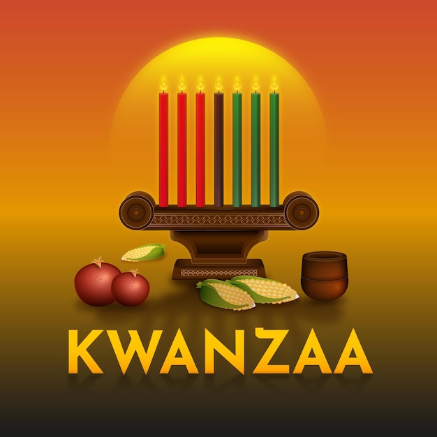 Kwanzaa-gebeurtenisillustratie met kandelaar