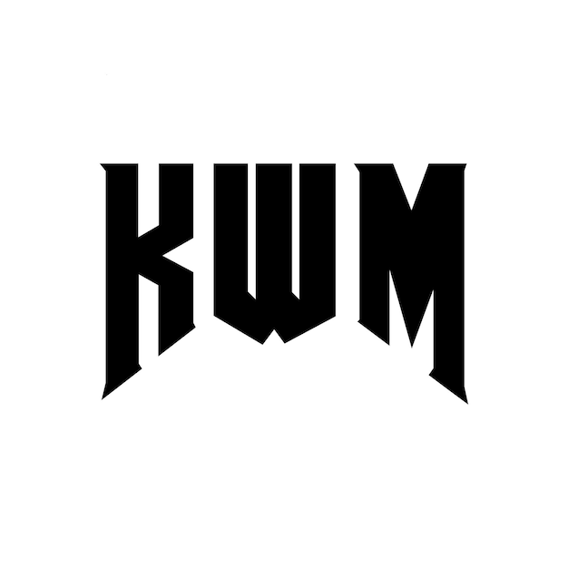 KWM letter logo design for technology company KWM logo design black and white color combination KWM logo KWM vector KWM design KWM icon KWM alphabet KWM typography logo design