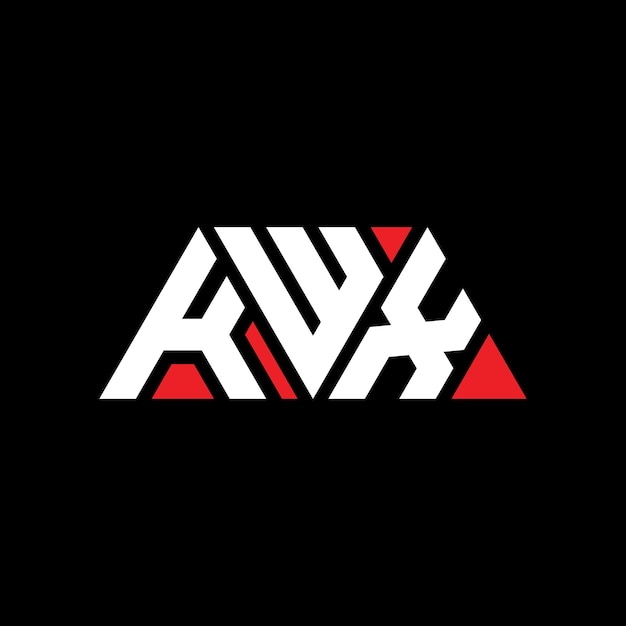 Vector kwx driehoek letter logo ontwerp met driehoek vorm kwx drihoek logo ontwerp monogram kwx trihoek vector logo sjabloon met rode kleur kwx driehoekig logo eenvoudig elegant en luxe logo kwx