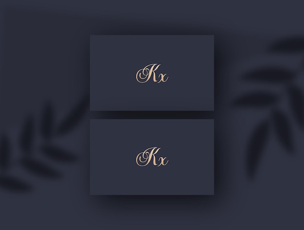 Immagine vettoriale della progettazione del logo kx