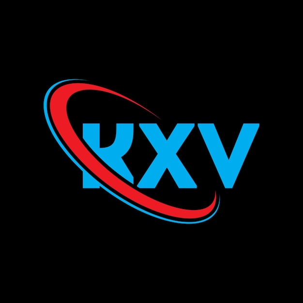 Vector kxv logo kxv letter kxv letter logo ontwerp initialen kxv logo gekoppeld aan cirkel en hoofdletters monogram logo kxv typografie voor technologie bedrijf en vastgoed merk