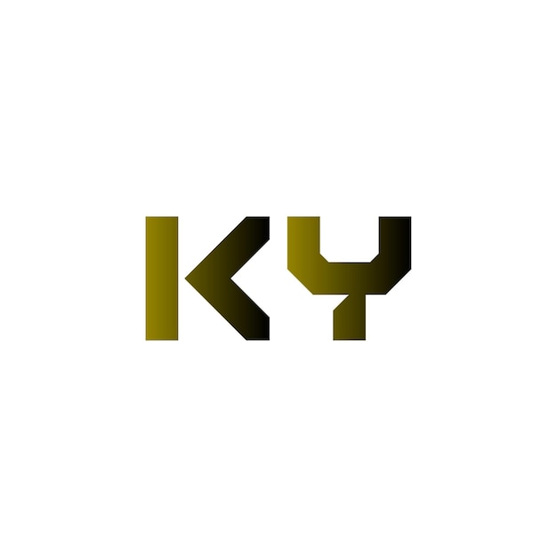 Vector ky letter logo design