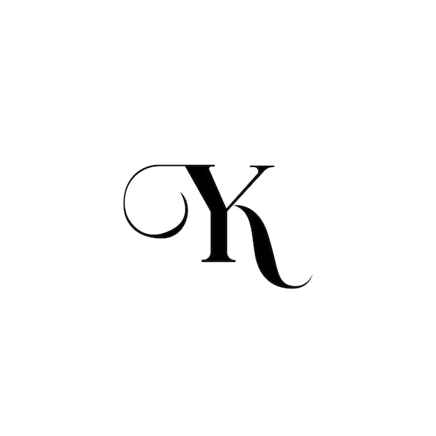 KY YK letter logo ontwerp