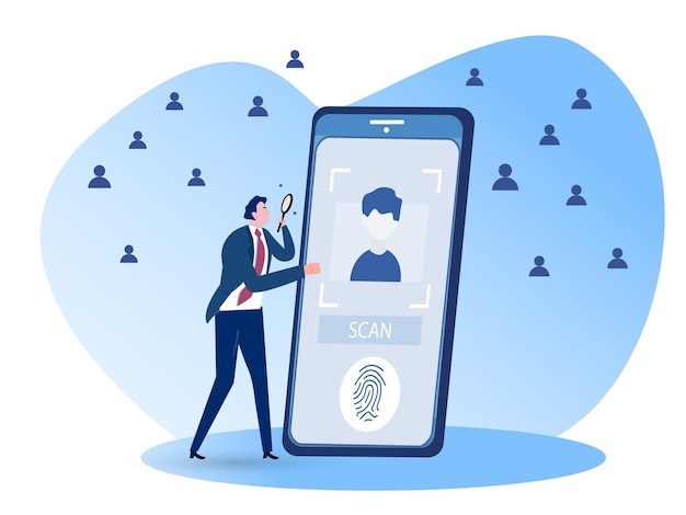 KYC or know your customer with business verifying the identity of its clients concept at the partnerstobe through a magnifying glass vector illustrator