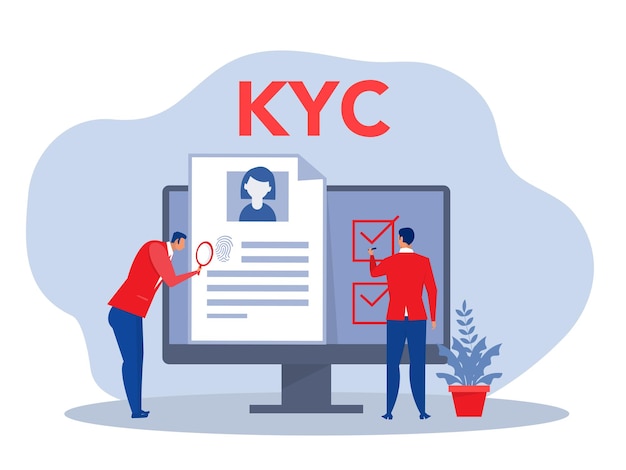 Kyc o conosci il tuo cliente con il business verificando l'identità del suo concetto di clienti