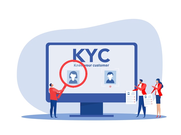 KYCor know your customer with business verifying the identity of its clients concept