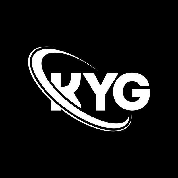 Vector kyg logo kyg brief kyg letter logo ontwerp initialen kyg logo gekoppeld aan cirkel en hoofdletters monogram logo ky g typografie voor technologiebedrijf en vastgoedmerk