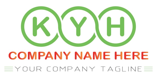 Vector kyh letter logo design