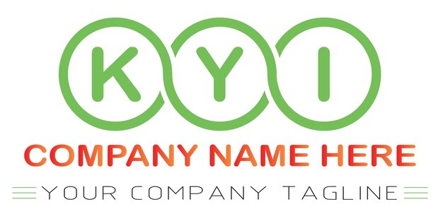 Vettore design del logo della lettera kyi
