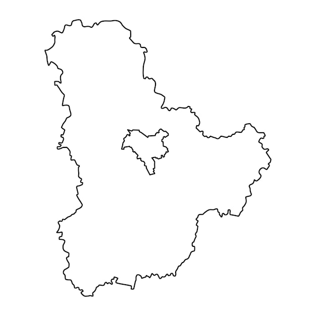 Kyiv oblast map province of Ukraine Vector illustration