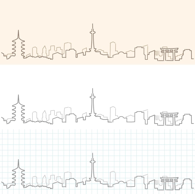 Киото рисованной Skyline