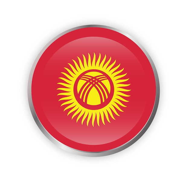 Kyrgyzstan flag in round