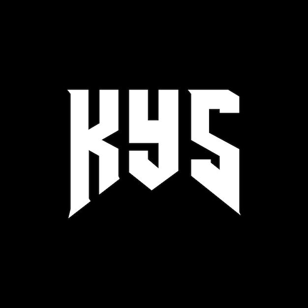 ロゴデザイン 黒と白の色の組み合わせ KYSロゴ ベクトル KYSデザイン KYSアイコン KYSアルファベット KYS タイポグラフィー ロゴデザイン