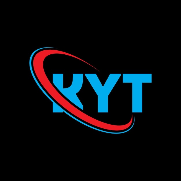 Вектор Логотип kyt буква kyt литературный дизайн логотипа инициалы логотипа kyt, связанные с кругом и заглавными буквами монограмма логотипа кyt типография для технологического бизнеса и бренда недвижимости