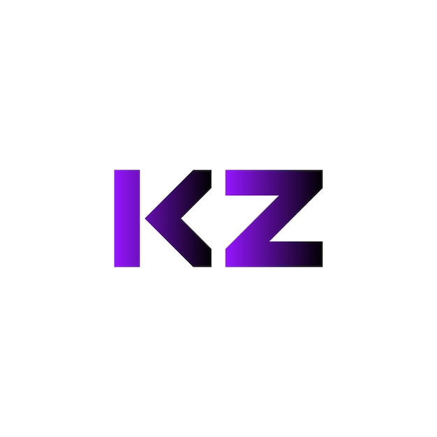 Vector kz letter logo design