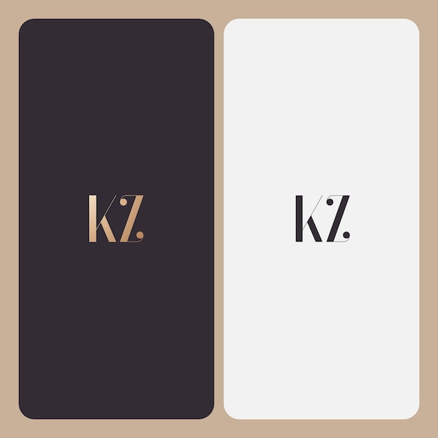 Vector kz logo design vector image