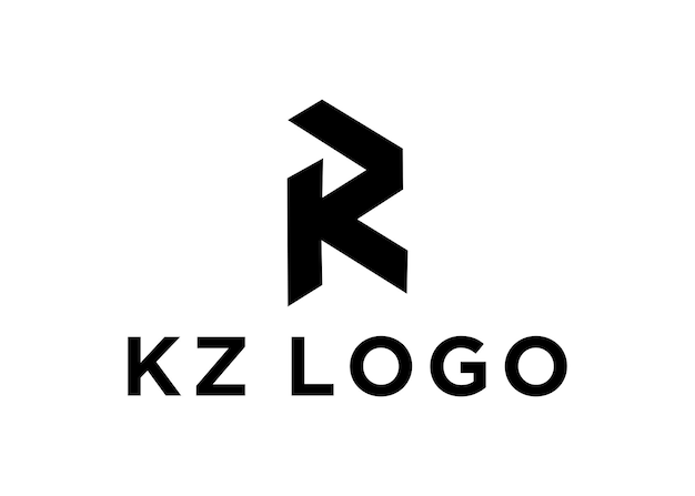 Vector kz logo ontwerp vectorillustratie