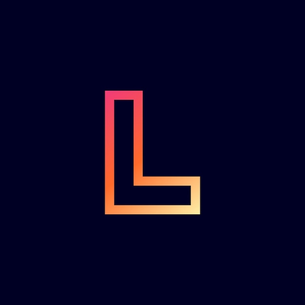 L brief logo ontwerp abstracte logo ontwerp alfabet pictogrammen