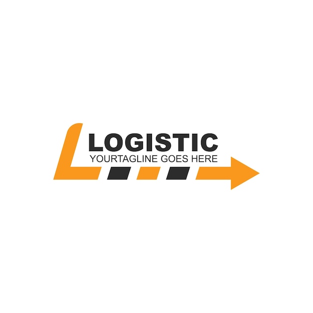 L brief pijl pictogram logistieke business vector ontwerpsjabloon