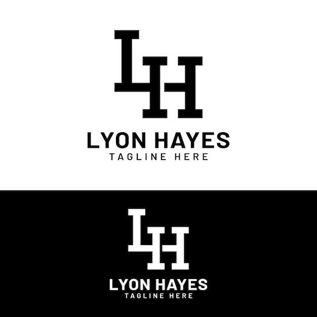 L H LH HL Letter Monogram Logo Design Template