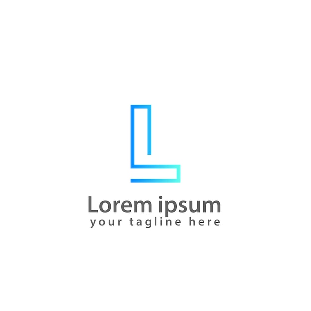 L letter Creatief logoontwerp sjabloon