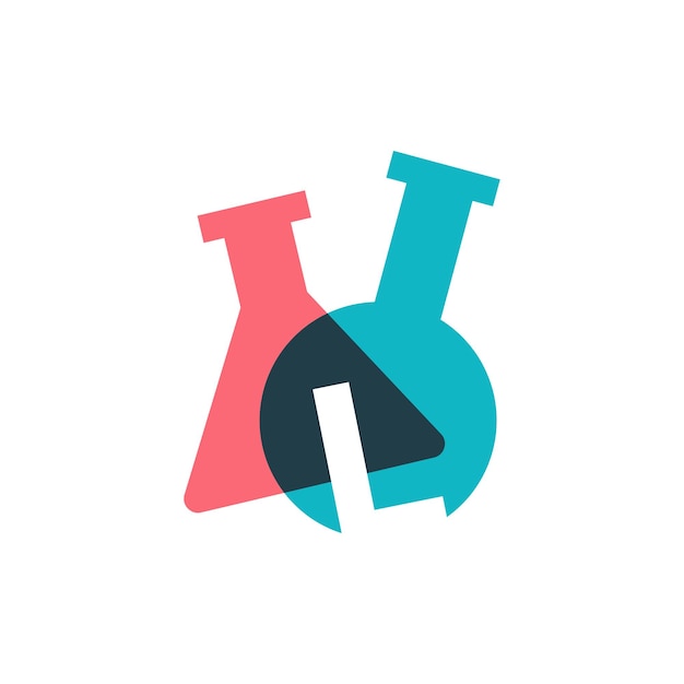 L letter lab laboratorium glaswerk beker logo vector pictogram illustratie