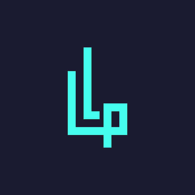 Icone dell'alfabeto con design del logo astratto con design del logo della lettera l