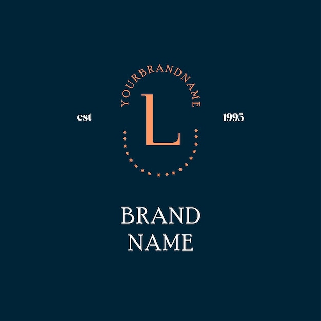 Vector l letter logo elegance colors