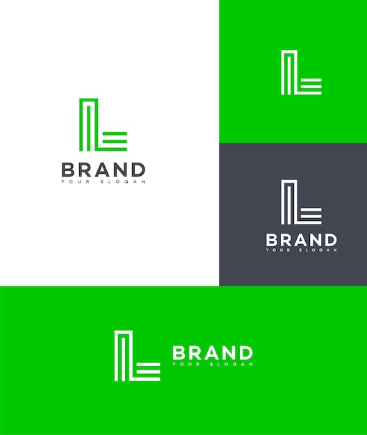 Vettore l lettera logo icon brand identity sign l lettera simbolo template