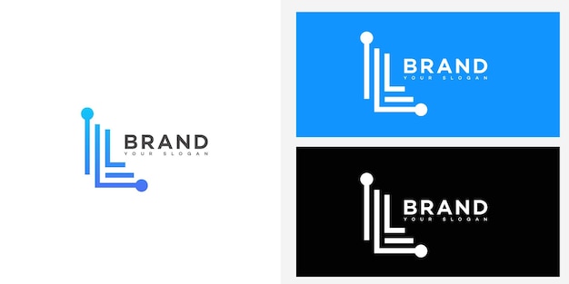 Вектор Буква l логотип икона идентификация бренда знак l образец символа буквы