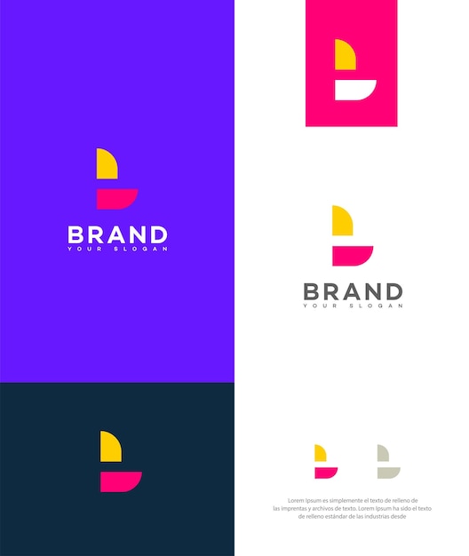 Vettore l lettera logo icon brand identity sign l lettera simbolo template