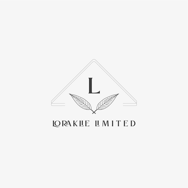 L Letter Logo with creative Floral concept for company business beauty real estate Premium Vector