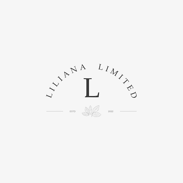 Vector l letter logo with creative floral concept for company business beauty real estate premium vector